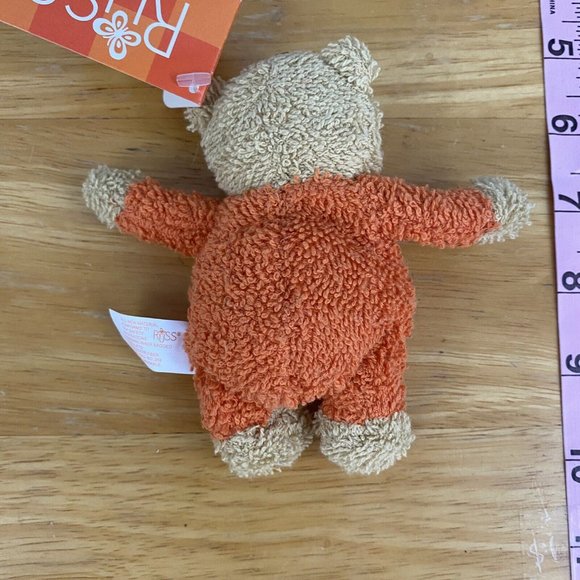 Vintage 4" RUSS BERRIE TERRY BEAR MINI pumpkin Stuffed Plush BEAN BAG - Picture 6 of 7